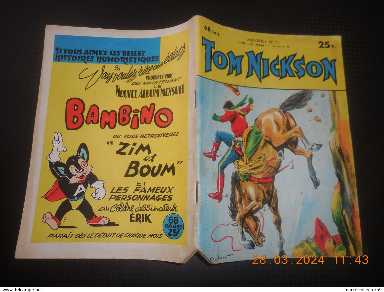 Tom Nickson N°11 Année 1958 Be - Petit Format
