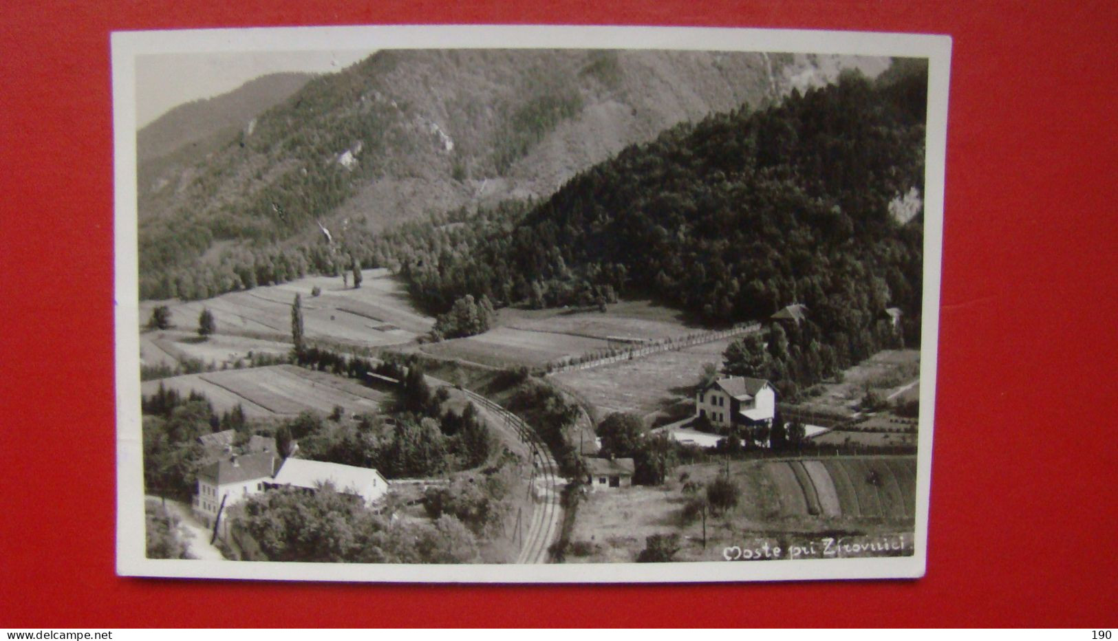 Moste Pri Zirovnici. Red Cross Stamp.Railway - Slovenia