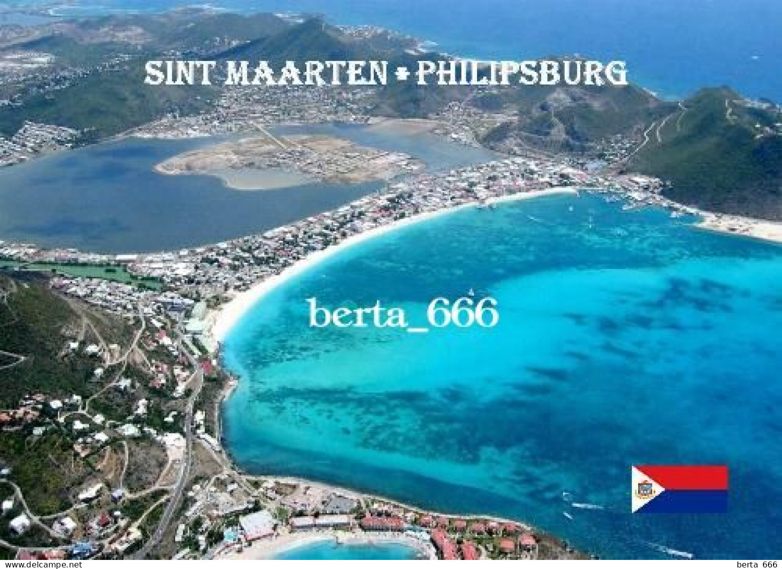 Sint Maarten Philipsburg Aerial View New Postcard - Saint-Martin