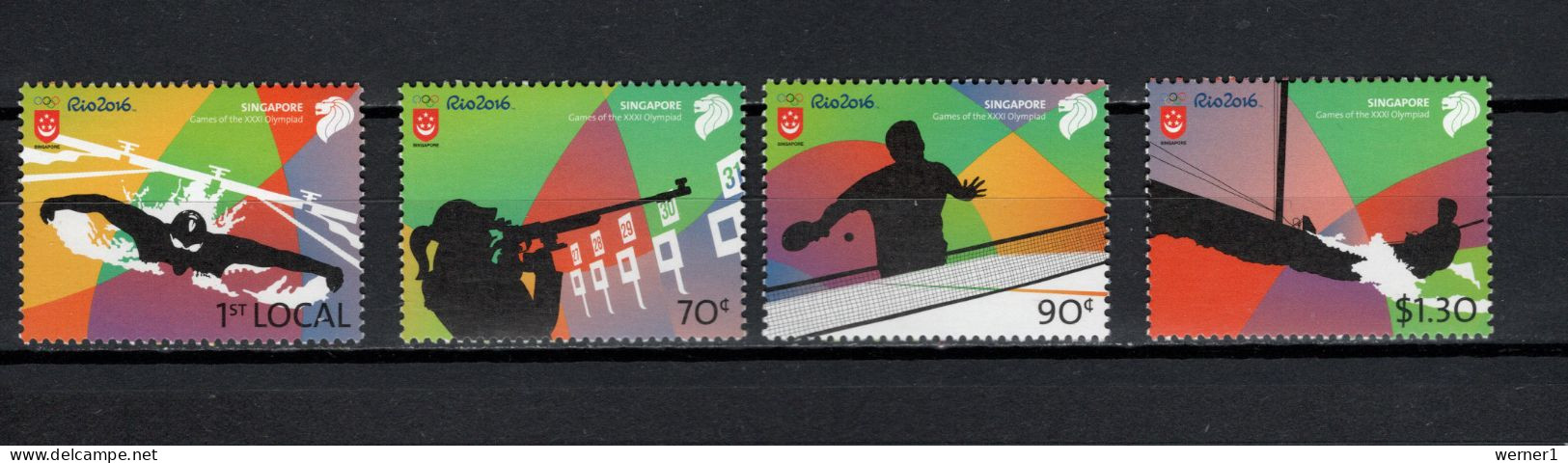 Singapore 2016 Olympic Games Rio De Janeiro Set Of 4 MNH - Sommer 2016: Rio De Janeiro