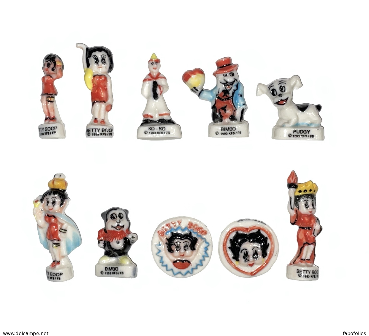 Série Complète De 10 Fèves Betty Boop I - Cartoons