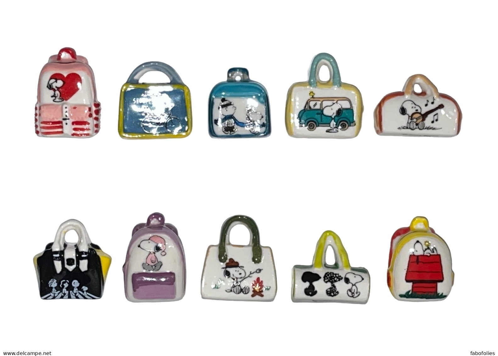 Série Complète De 10 Fèves Bagages Snoopy 2023 - BD