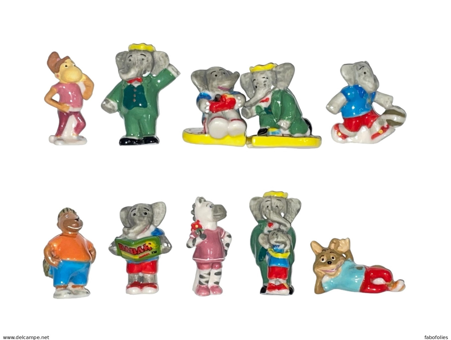 Série Complète De 10 Fèves Babar Et Les Aventures De Badou - Dessins Animés