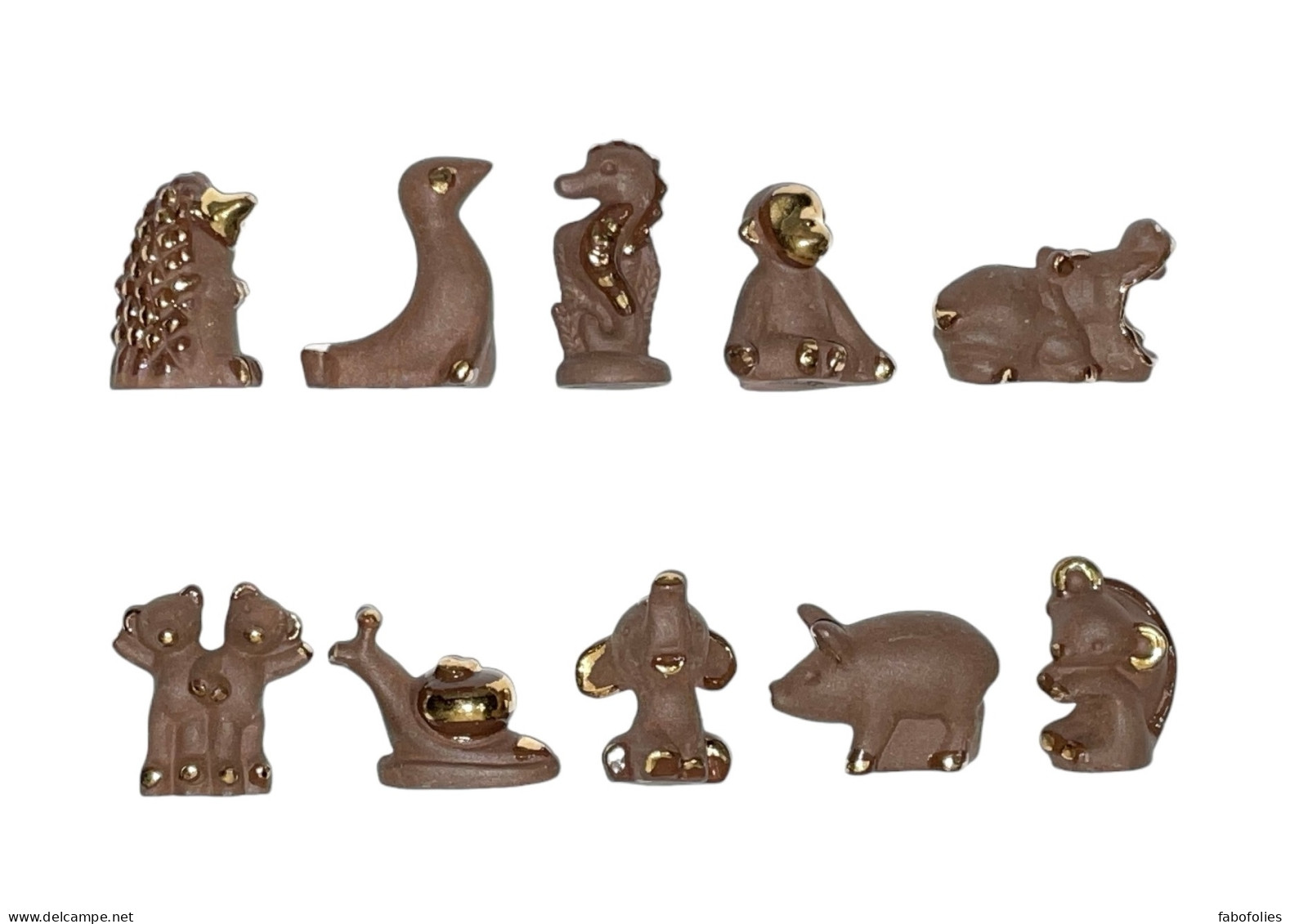 Série Complète De 10 Fèves Animaux Chocolat - Animales
