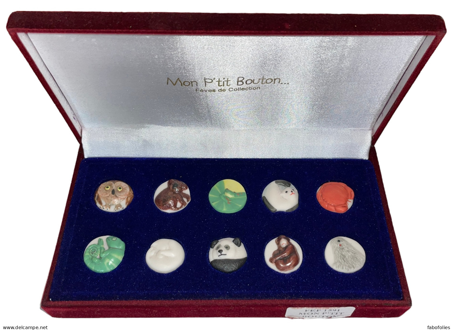 Coffret De 10 Fèves Mon P'tit Bouton I - Animaux