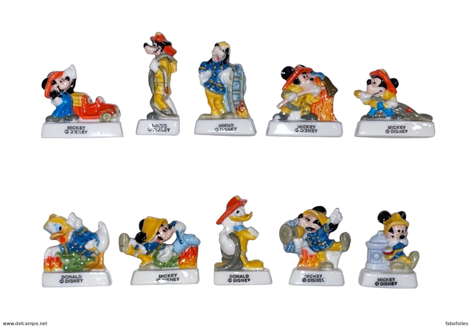 Série Complète De 10 Fèves Mickey Pompier - Disney
