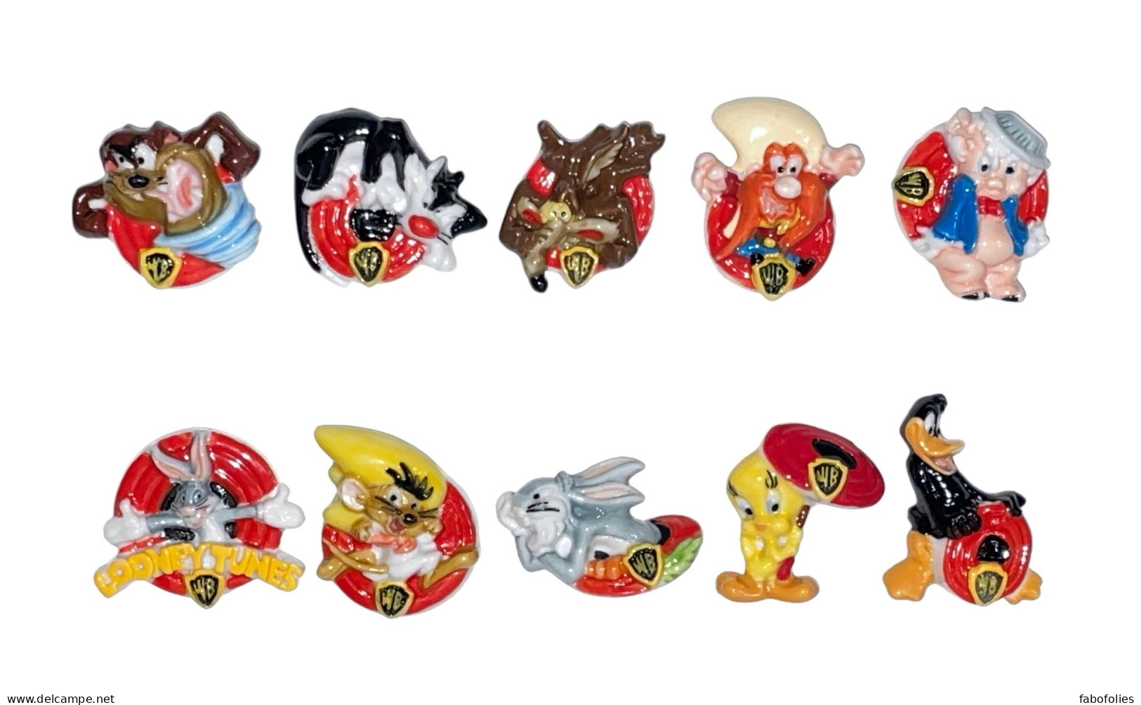 Série Complète De 10 Fèves Looney Tunes Magnets - Dessins Animés