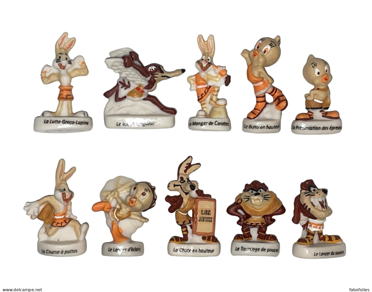 Série Complète De 10 Fèves Looney Tunes Antiques - Dessins Animés