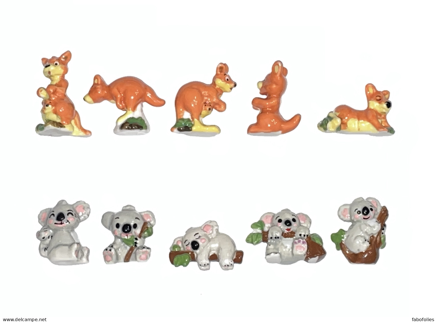 Série Complète De 10 Fèves Koalas Et Kangourous D'amour - Animaux