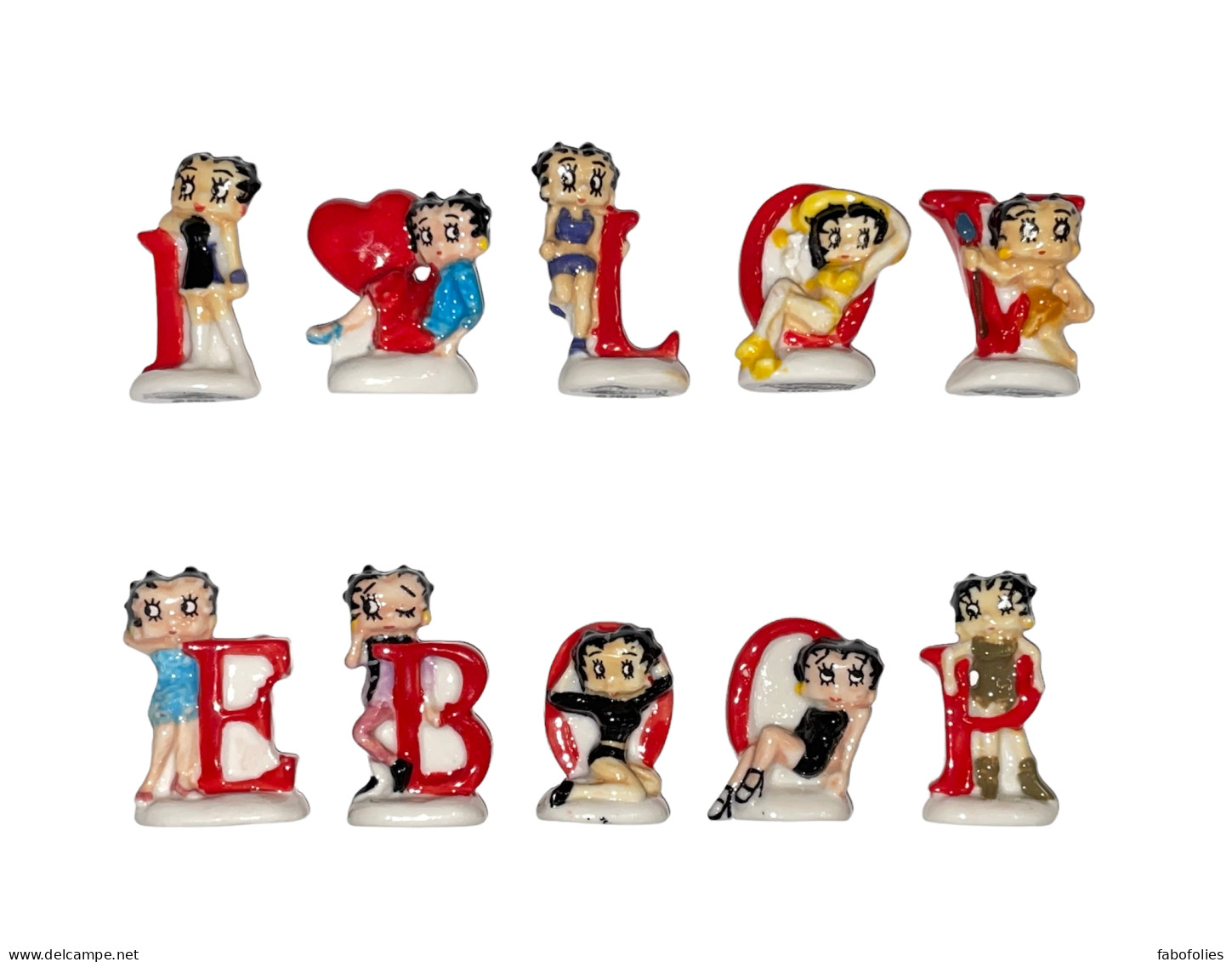 Série Complète De 10 Fèves I Love Betty Boop - Dessins Animés