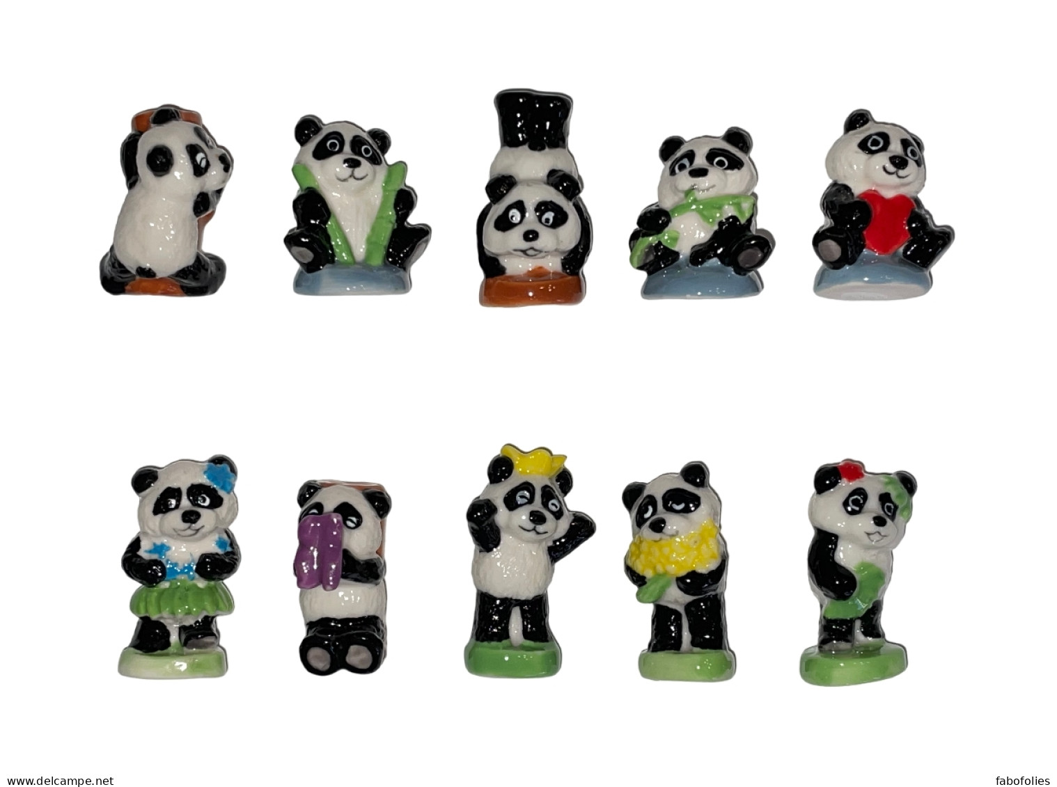 Série Complète De 10 Fèves Pandas - Animales