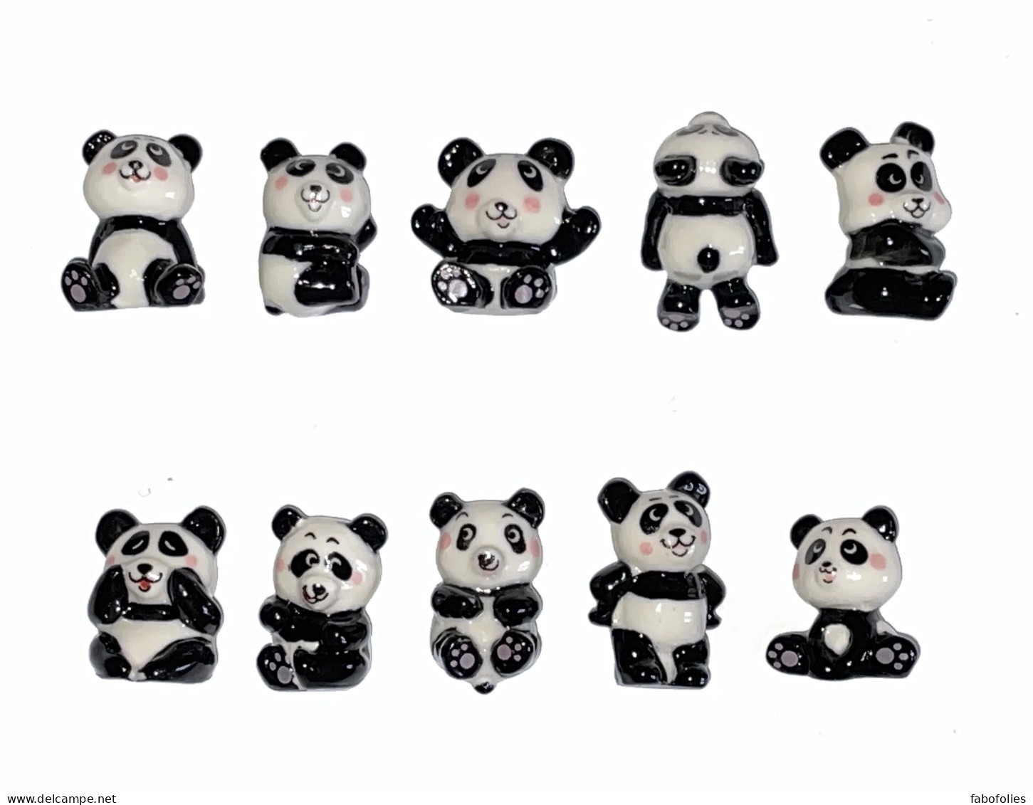 Série Complète De 10 Fèves Pandas Fun - Tiere