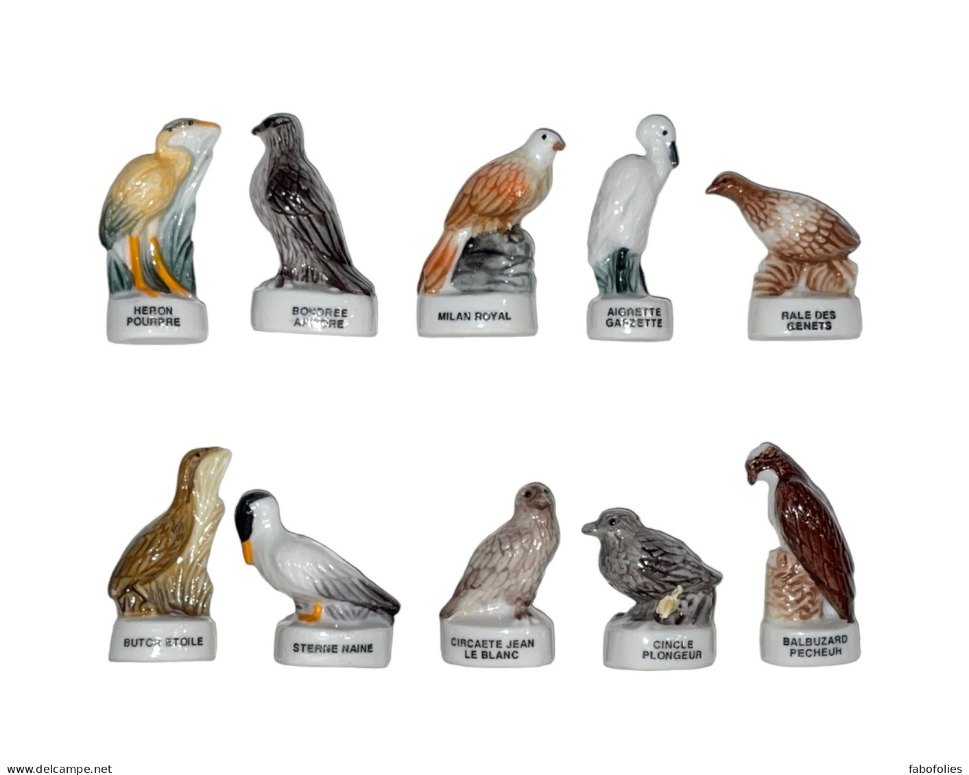Série Complète De 10 Fèves Oiseaux WWF - Tiere