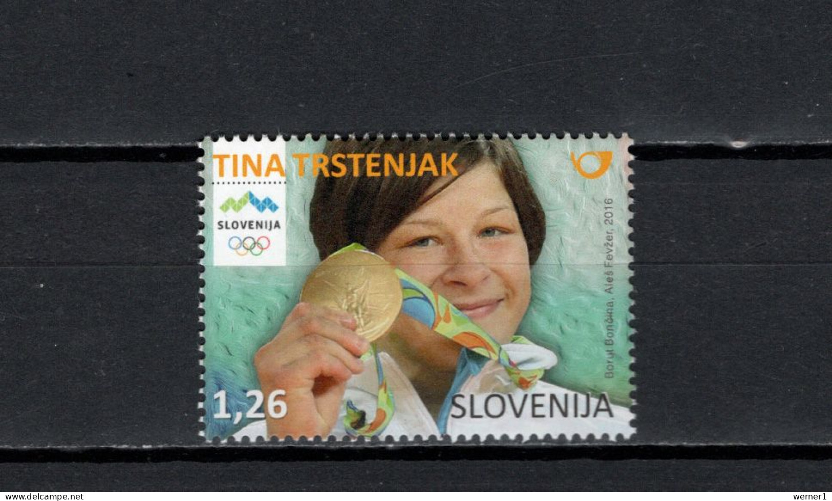 Slovenia 2016 Olympic Games Rio De Janeiro, Tina Trstenjak Gold Medal Winner Stamp MNH - Summer 2016: Rio De Janeiro