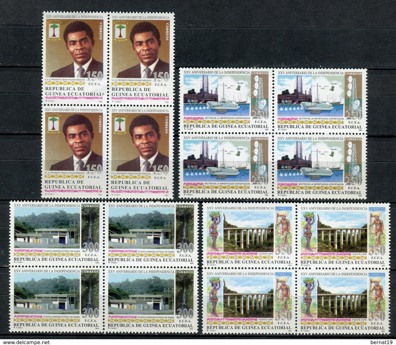 Guinea Ecuatorial 1993. Edifil 174-77 X 4 ** MNH. - Guinea Ecuatorial