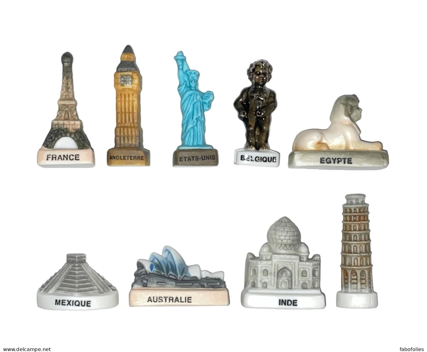 Série Complète De 9 Fèves Monuments Du Monde - Countries