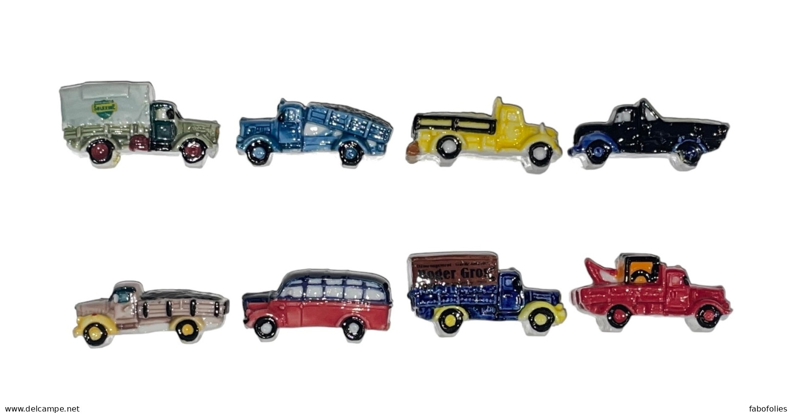 Série Complète De 8 Fèves Vieux Camions - Other & Unclassified