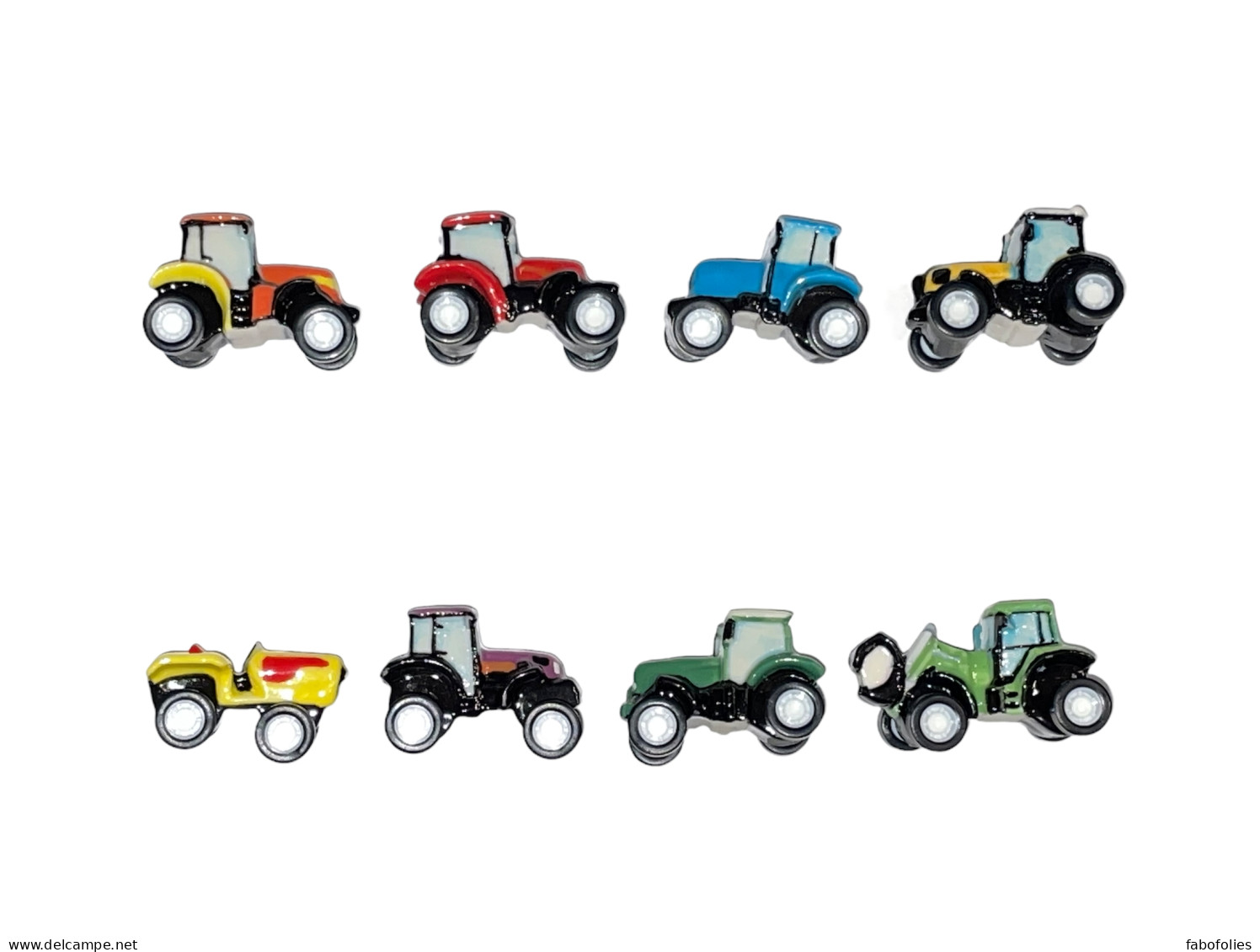 Série Complète De 8 Fèves Tracteurs à Assembler - Autres & Non Classés