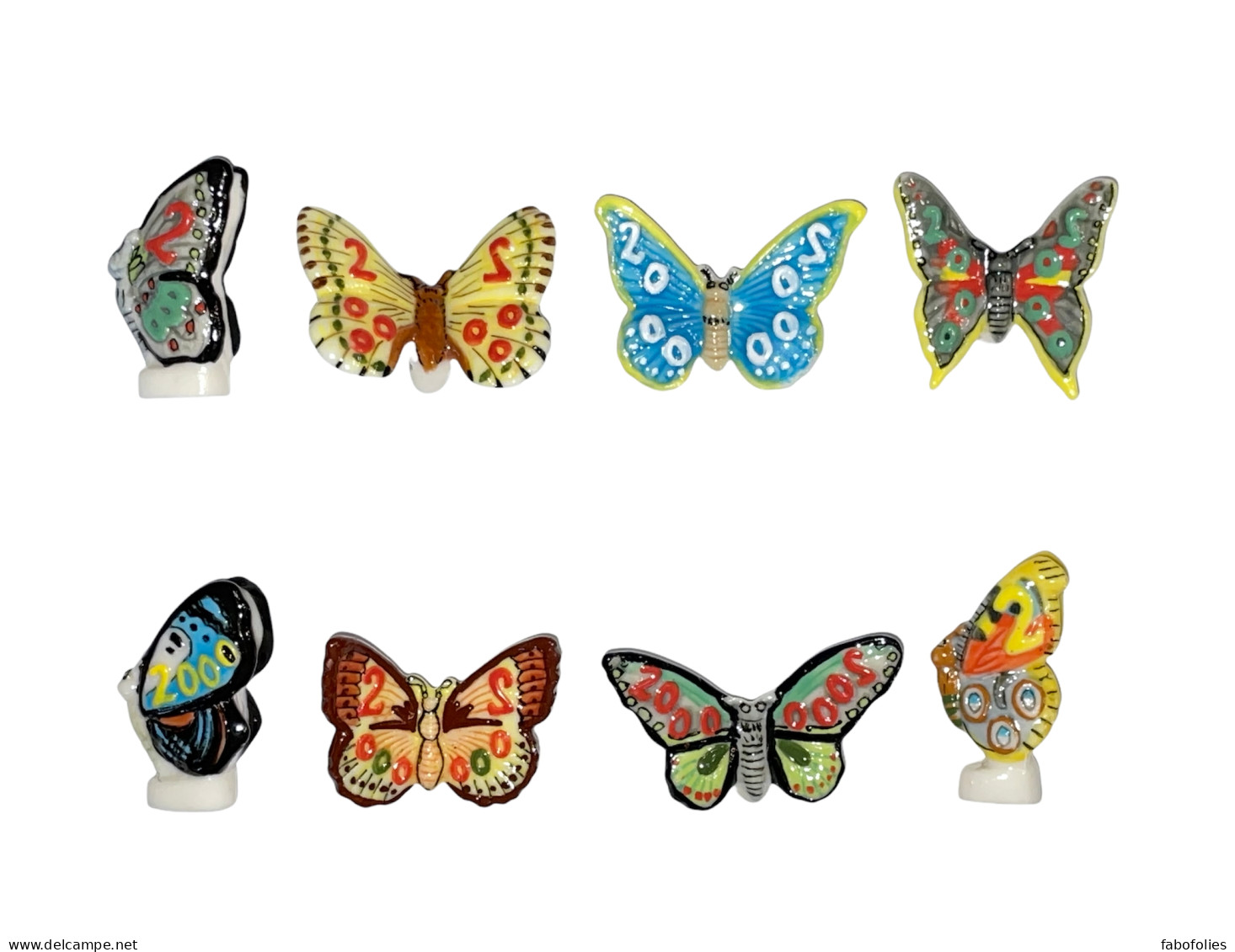 Série Complète De 8 Fèves Papillons 2000 - Animali