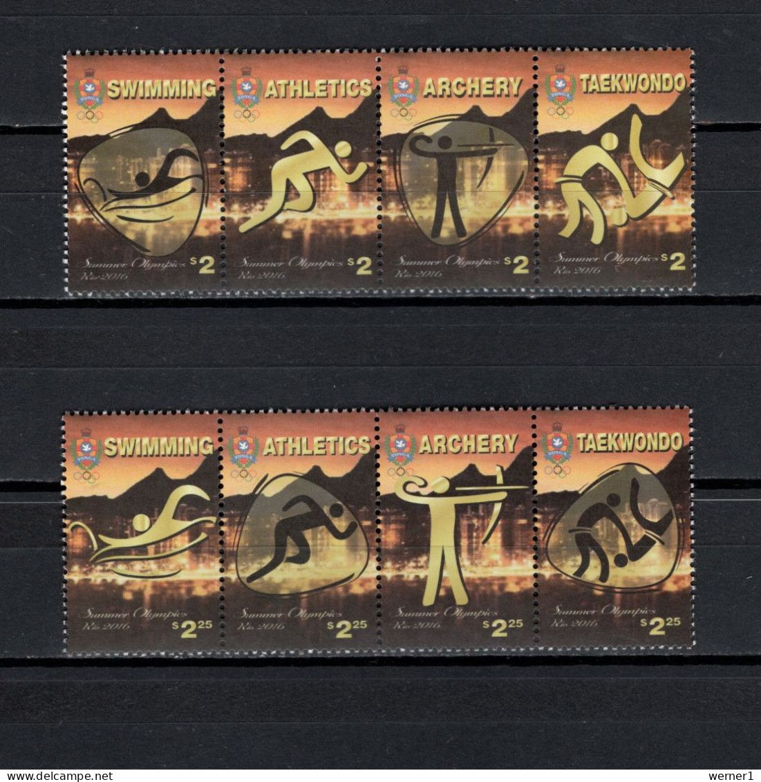 Tonga 2016 Olympic Games Rio De Janeiro Set Of 8 MNH - Estate 2016: Rio De Janeiro