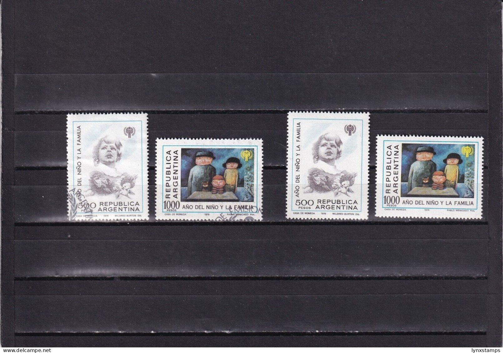 SA04 Argentina 1979 International Year Of The Child And "Family" Mint And Used - Usados