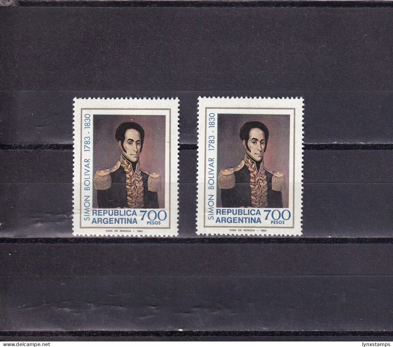 SA04 Argentina 1980 150th Anniv Of The Death Of Simon Bolivar Mint Stamps - Unused Stamps