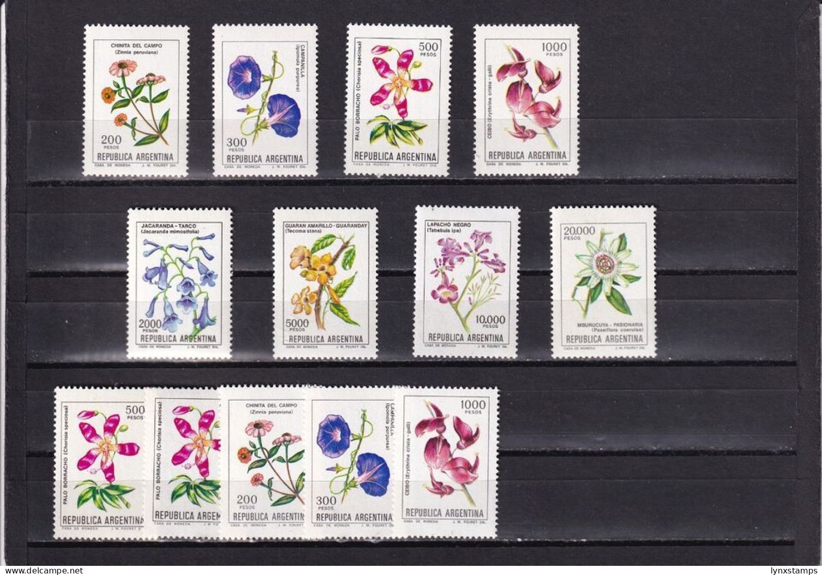 SA04 Argentina 1982 Flowers Mint Stamps - Neufs
