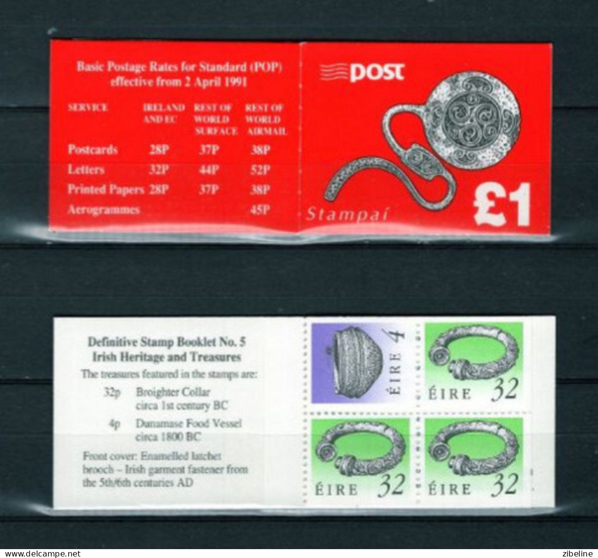 ZIBELINE EIRE IRLANDE   CARNET BOOKLET   Bf  XX MNH - Postzegelboekjes