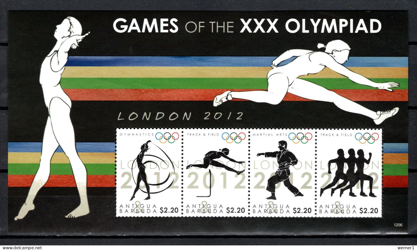 Antigua 2012 Olympic Games London Sheetlet MNH - Sommer 2012: London