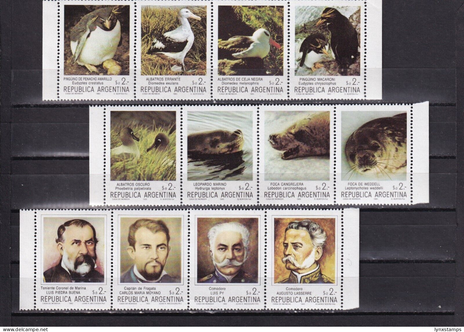 SA04 Argentina 1983 Fauna And Pioneers Of Southern Argentina Mint Stamps - Ungebraucht