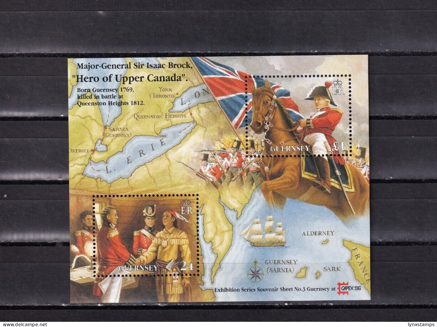 SA04 Great Britain Guernsey 1996 "CAPEX '96" Minisheet - Local Issues