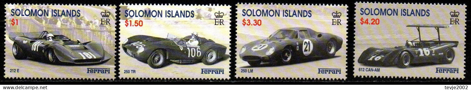 Salomonen Solomon Islands 1999 - Mi.Nr. 1006 - 1009 - Postfrisch MNH - Sport Ferrari - Automovilismo