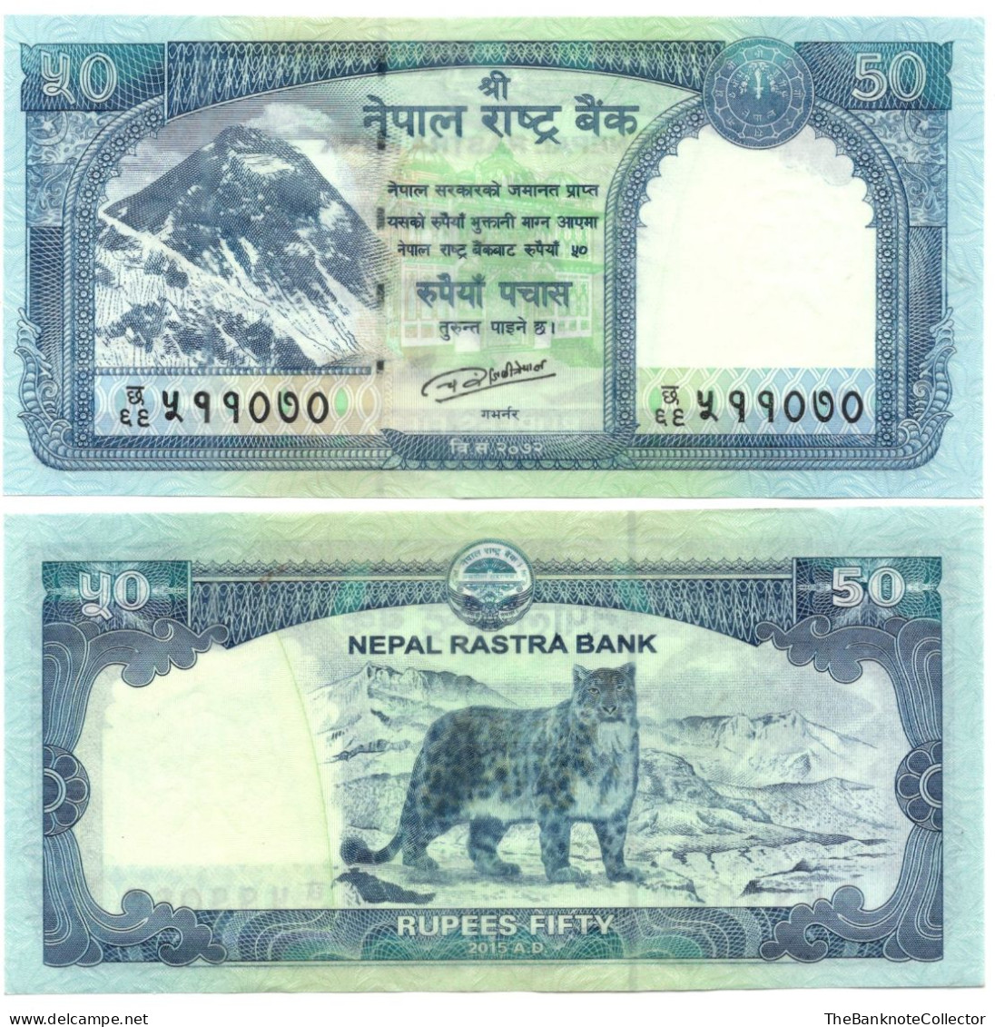 Nepal 50 Rupees ND 2019 P-79 UNC Snow Leopard - Népal