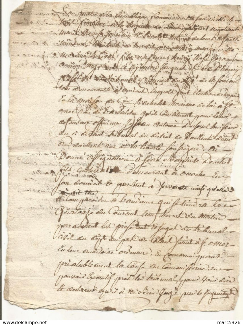 N°1766 ANCIENNE LETTRE DE DUSEUL A DECHIFFRER PAS DE DATE - Documenti Storici