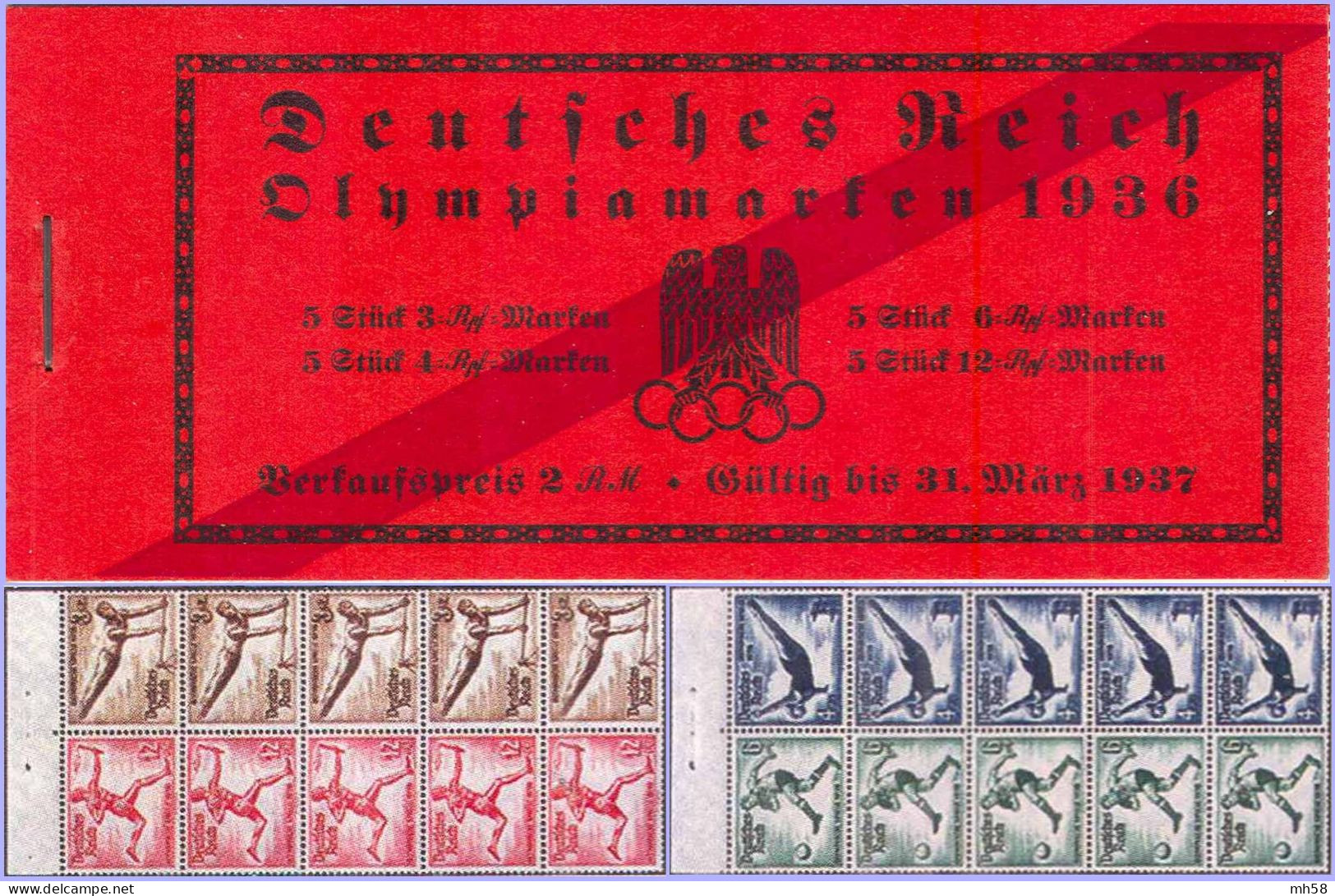 REICH 1936 - MH 42.2 Markenheftchen / Carnet / Booklet ** - Olympische Spiele Berlin - Booklets