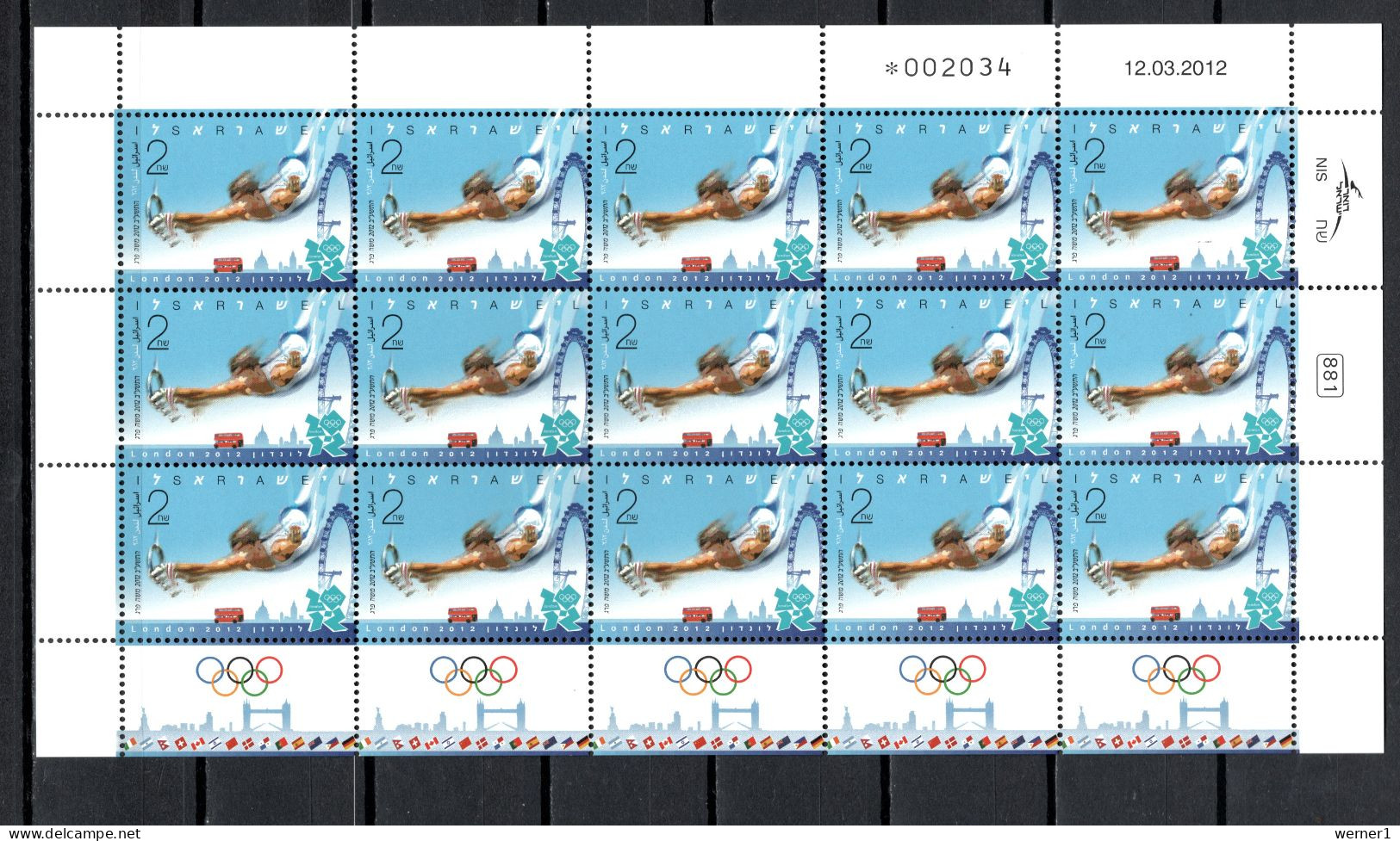 Israel 2012 Olympic Games London, Taekwondo Etc. Set Of 3 Sheetlets MNH - Eté 2012: Londres