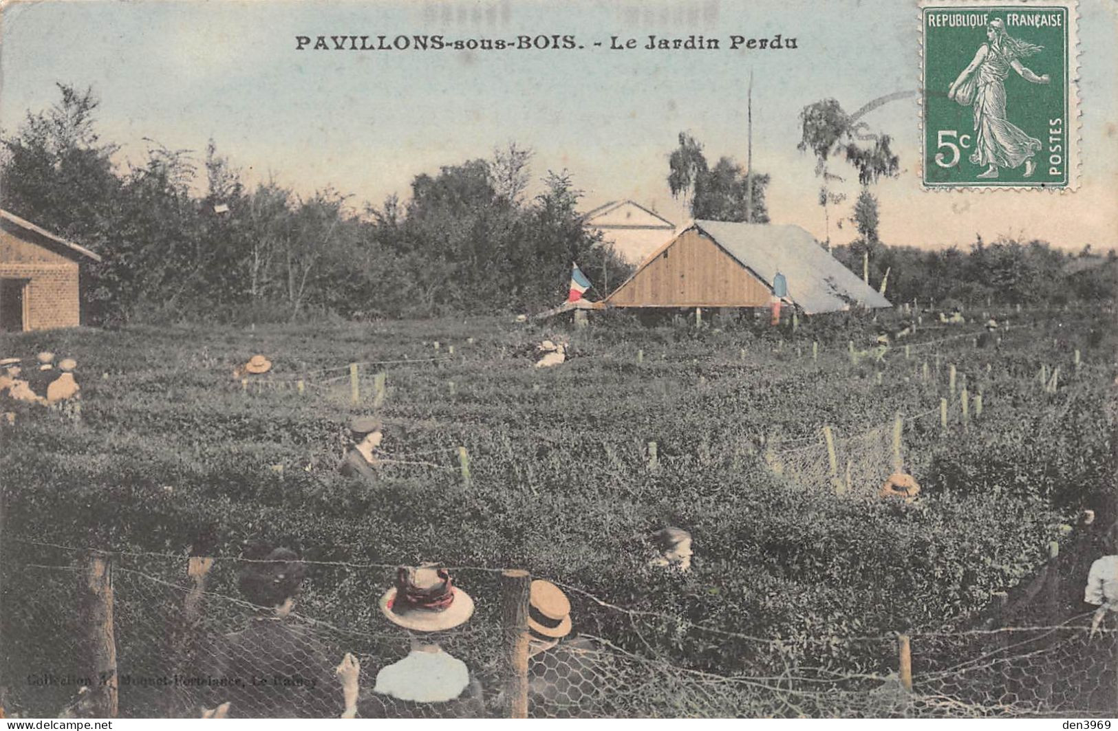 PAVILLONS-sous-BOIS (Seine-Saint-Denis) - Le Jardin Perdu - Tirage Couleurs (RARE) - Voyagé (2 Scans) - Les Pavillons Sous Bois