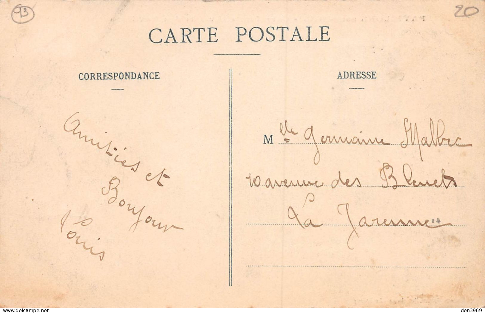 PAVILLONS-sous-BOIS (Seine-Saint-Denis) - Carrefour Et Avenue Des Pavillons - Tramway - Voyagé 191? (2 Scans) - Les Pavillons Sous Bois