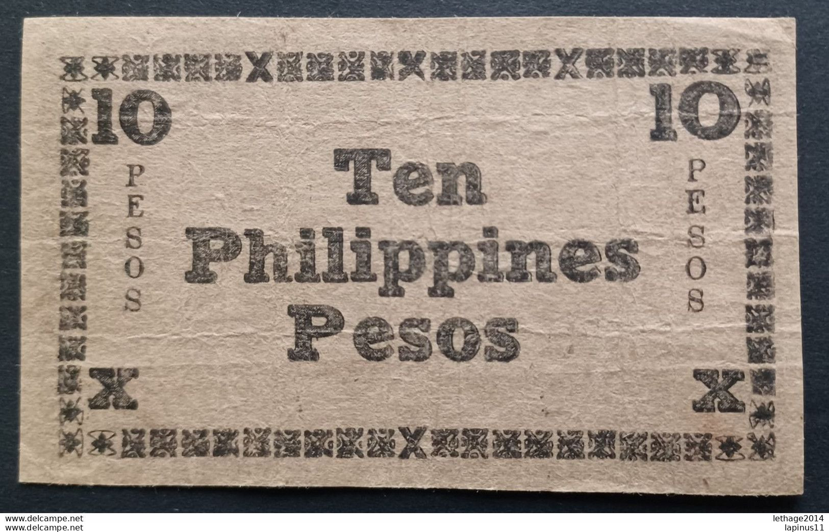 BANKNOTE PHILIPPINES 1944 Emergency Issue Negros Emergency Currency Board PRINTAGE 800,000 CIRCULATED - Philippinen