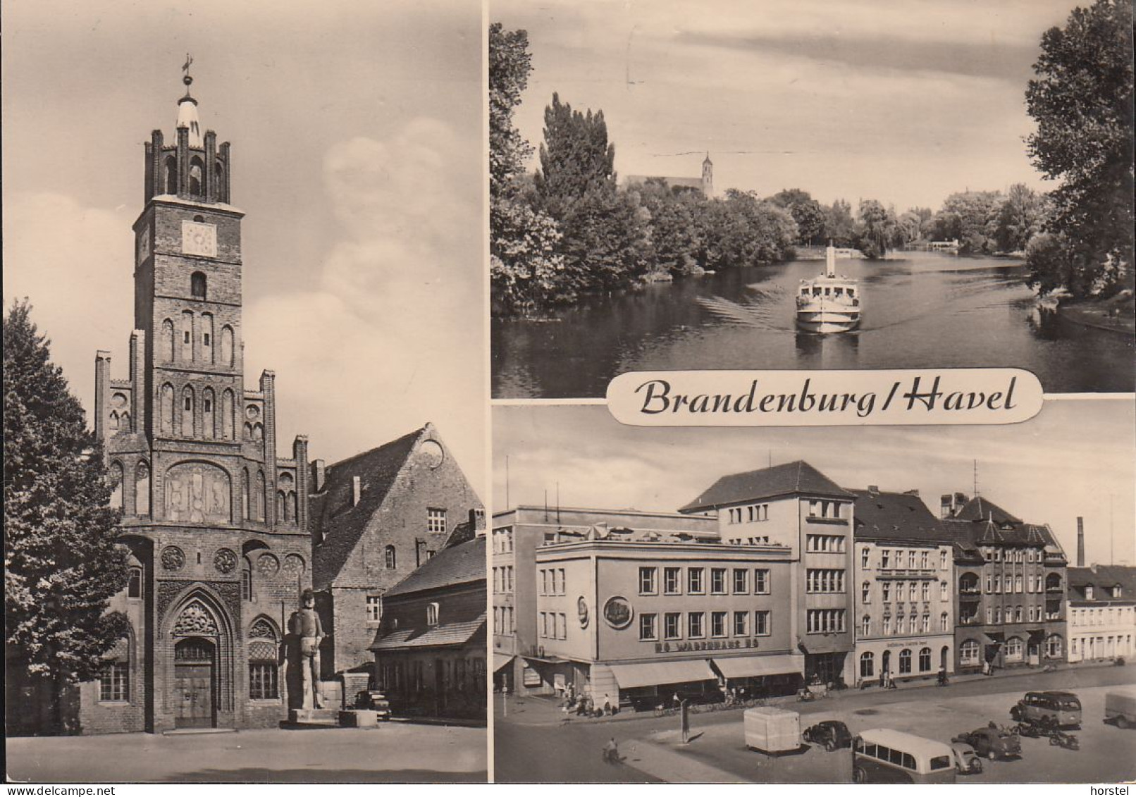 D-14770 Brandenburg An Der Havel - Alte Ansichten - HO Warenhaus - Neustadt - Marktplatz - Bus - Rathaus - Cars (1962) - Brandenburg