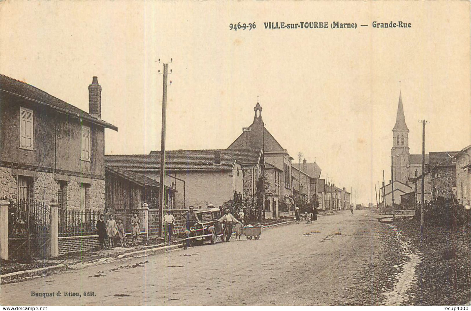 51 VILLE SUR TOURBE  Grande Rue  2 Scans - Ville-sur-Tourbe