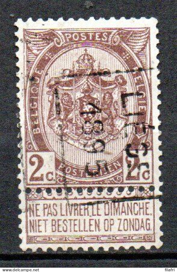 37 Voorafstempeling Op Nr 55 - LIEGE 1895 - Positie B - Roller Precancels 1894-99