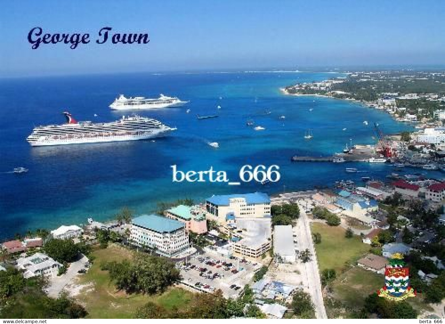 Cayman Islands George Town Aerial View New Postcard - Caimán (Islas)