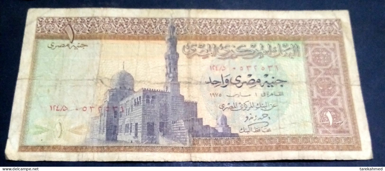Egypt 1975 , 1 Pound . P-44 - Egypt