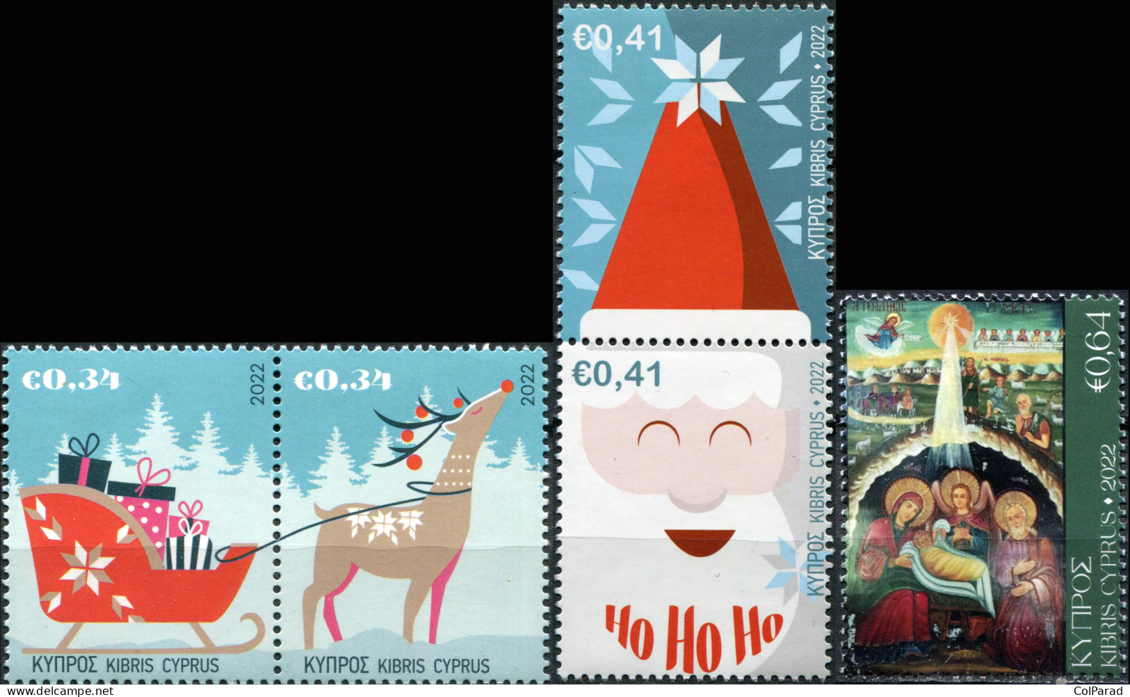 CYPRUS - 2022 - SET OF 5 STAMPS MNH ** - Christmas - Ungebraucht