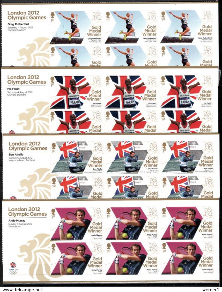 UK Great Britain, England 2012 Olympic Games London, Cycling, Tennis, Equestrian, Rowing Etc. Set Of 29 Foil Sheets MNH - Estate 2012: London