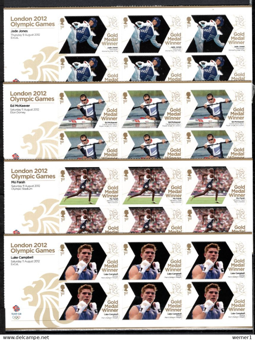 UK Great Britain, England 2012 Olympic Games London, Cycling, Tennis, Equestrian, Rowing etc. set of 29 foil sheets MNH