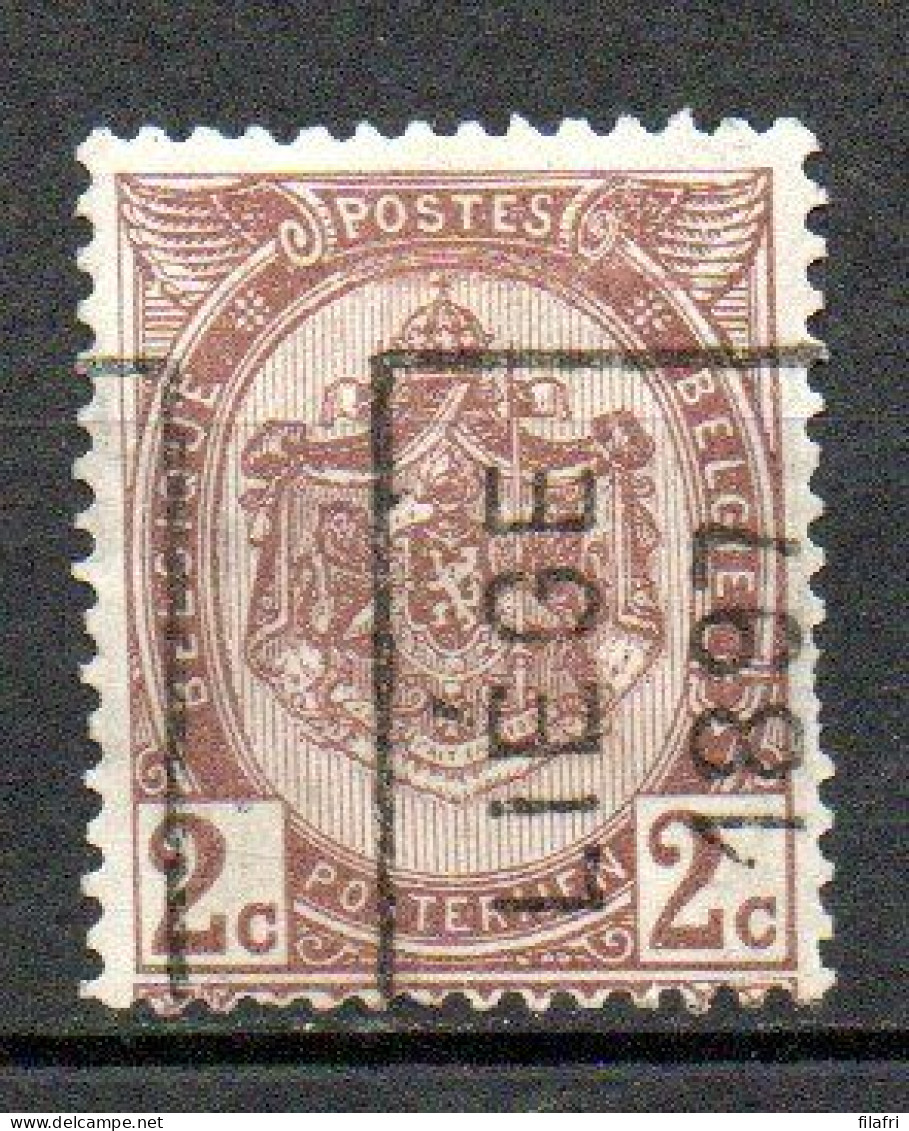 122 Voorafstempeling Op Nr 55 - LIEGE 1897 - Positie A - Roulettes 1894-99