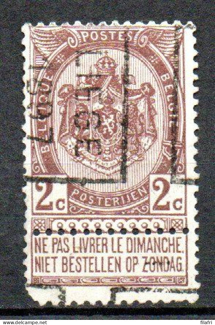 122 Voorafstempeling Op Nr 55 - LIEGE 1897 - Positie B - Rolstempels 1894-99