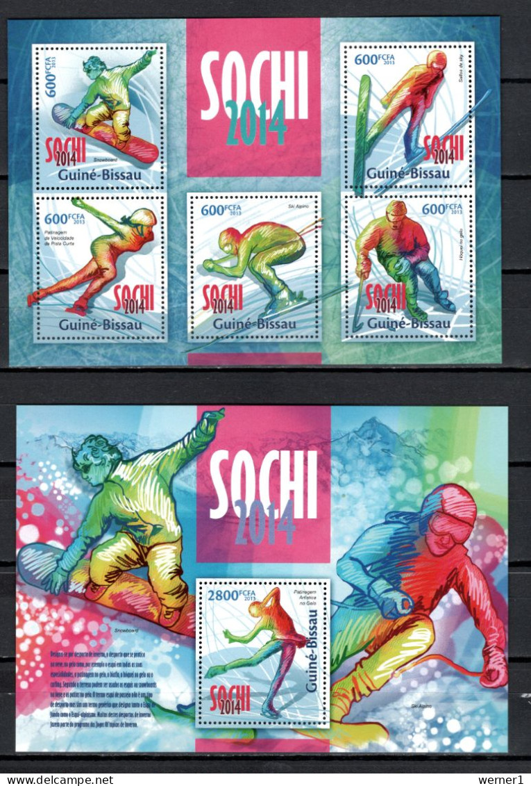 Guinea-Bissau 2013 Olympic Games Sotchi Sheetlet + S/s MNH - Winter 2014: Sochi